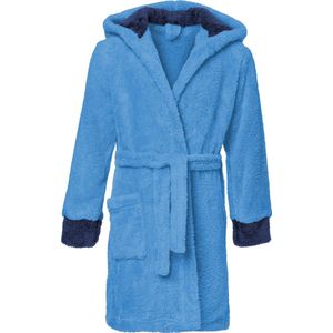 Timone Kinderen Badjas met Capuchon - Wasmachine bestendig - Polyester - TI-Kids - Blauw/Marineblauw (652/616) - 110-116