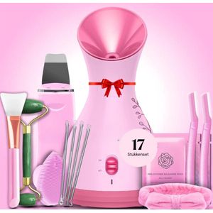 Facial Steamer Spa Kit - Gezichtsstomer met 8 Gratis Huidverzorging Tools Handdoekwarmer Luchtbevochtiger Modus Perfect Zelfzorgcadeau
