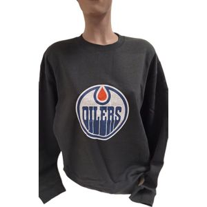 EDMONTON OILERS-SWEATER-BLACK-CREWNECK-XL
