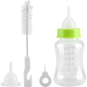 Puppy Verpleging Fles Kit - Hond Kat Kitten Melk Voeding - Transparante Siliconen Fles - 150ml .