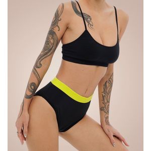 Weekiss - High Waist Lemon - Menstruatie ondergoed - L (40), Zwart - Period underwear, Menstruatieslip, Period panties