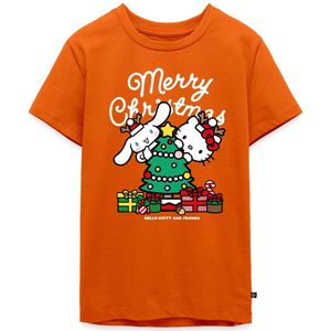 Hello Kitty En Cinnamoroll Kerstontwerp Premium T-Shirt Tiener