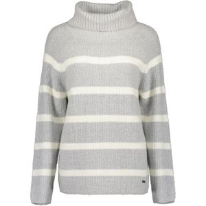 Blue Seven - Trui 248055 grijs/wit streep met col - maat 46