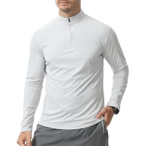Heren UV-shirt lange mouwen rashguard sneldrogend met 1/4 rits