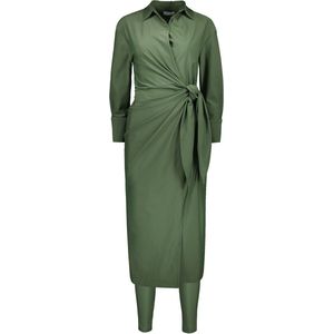Zayna swimwear- Noya overslag Burkini- Green- maat XL- Maat 42- sneldrogend- UV-werend- Valt op maat- lange burkini 126 cm-zwemset