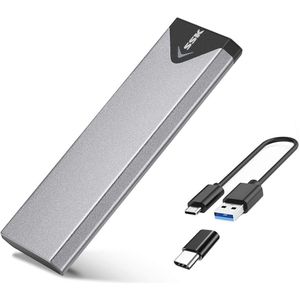 Aluminium USB 3.1 naar M.2 NGFF SATA SSD-behuizing adapter - Externe HDD behuizing voor snelle gegevensoverdracht