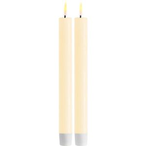 Luxe LED kaars - Crème LED Candle 2,2 x 24 cm - net een echte kaars! Deluxe Homeart
