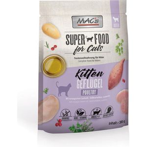 MAC's Superfood Kittenvoer - Kattenbrokken Droog - Gevogelte - 300g