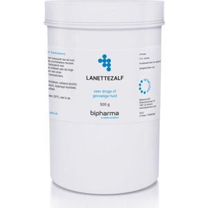 Bipharma - Lanettezalf - 500 gr - Rijke Vette Basiszalf - Intensief Hydraterend