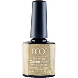 CCO Shellac - Gel Nagellak - kleur Party Night 92234 - Goud - Dekkende kleur - 7.3ml - Vegan