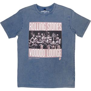 The Rolling Stones - Voodoo Skulls Heren T-shirt - L - Blauw