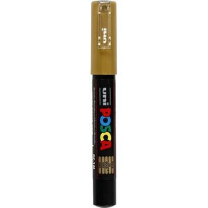 Krijtstift - Fineliner - Universele Marker - 25 Goud - Uni Posca Marker - PC-1M - 0,7mm - 1 stuk