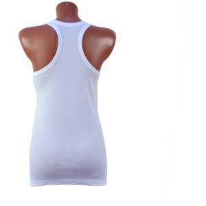 2 Pack dames Halterhemd - 100% katoen - Wit - Maat S