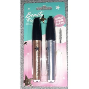 Touch of glitter - hair gel - haarmascara - haar mascara - zilver en goud - feest zomer festival look - 2x 4,8g