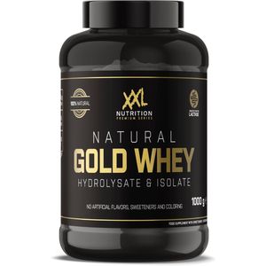 XXL Nutrition - Natural Gold Whey - Whey Hydrolisaat & Isolaat Proteïne - Eiwitpoeder Shake - 100% Natuurlijk - Chocolade - 1000 gram