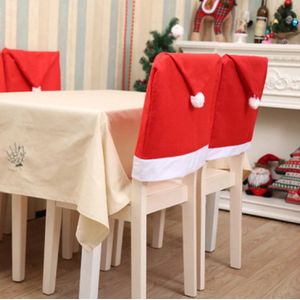 Rheme - Kerst Stoelhoezen - Rood - 4 Stuks - Kerstdecoratie
