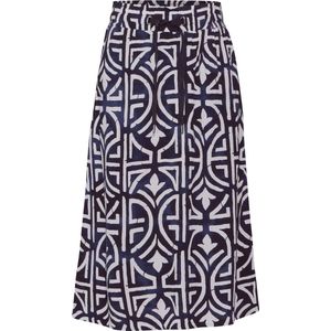 Street One A-shape Paperbag_print Dames Rok - deep blue - Maat 40