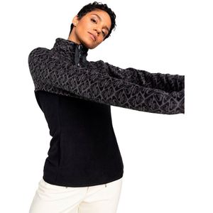 Roxy - Sayna Half Zip - Technische Middenlaag - Zwart - Roxy WarmFlight Technologie, Slimfit, Gerecycled Polyester