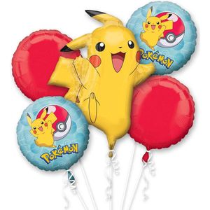 Pokemon – Ballon set – 5-Delig – Helium ballon – Folieballon - Versiering - Kinderfeest.