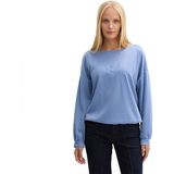 Tom Tailor - 1044248 - Sweatshirt - Blauw - Met Borduursel