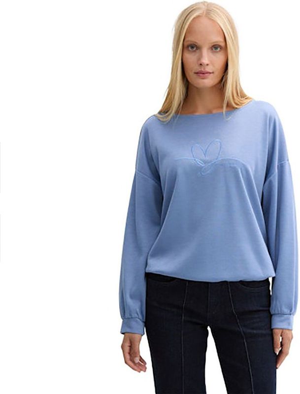 Sweater - Polyester/Viscose - 87% Polyester, 13% Viscose - Blauw