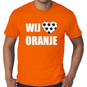 Grote maten oranje t-shirt wij houden van oranje Holland / Nederland supporter EK/ WK voor heren XXXL