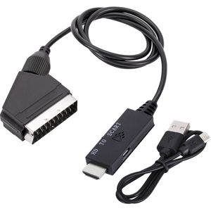 HDMI (m) naar Scart (m) converter kabel / zwart - 1 meter
