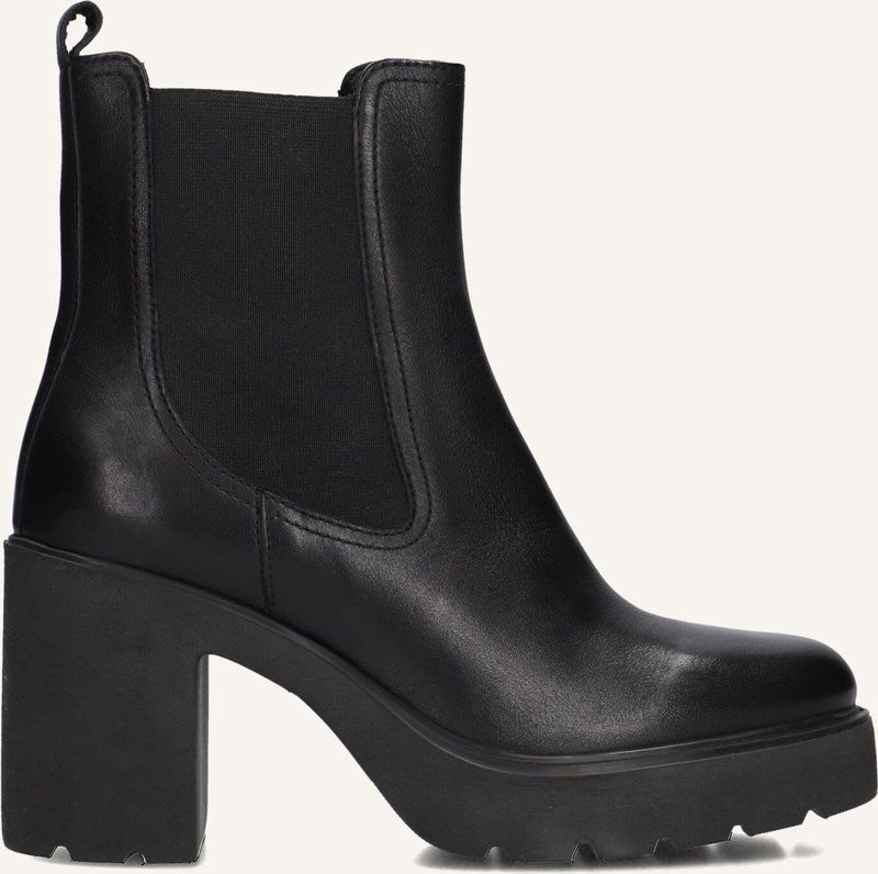 Unisa - Klino - Chelsea Boots - Zwart - Blokhak 8 cm