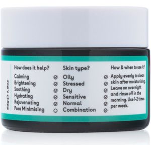 Q+A - Cica Overnight Face Mask - Slaapmasker - 50g - Kalmerend en Hydraterend