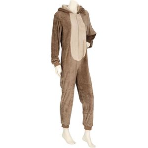 Apollo - Onesie dames - Beren onesie - Bruin - Maat L/XL - Onesie volwassenen -