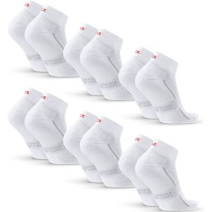 DANISH ENDURANCE - Dempende Sportsokken - Wit - 6 pack