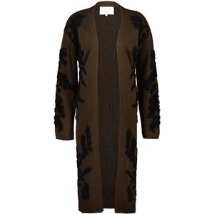 DIDI Dames Cardigan Amber jacquard Brown Bloomscape jacquard maat 46