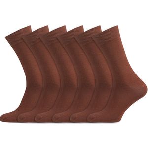 Heren sokken | Katoenen sokken | Merk: Basset | Kleur: Caramel | Maat: 39 t/m 50 | 6 Paar