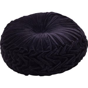 Mycha Ibiza - Velvet - fluweel - rond - sierkussen - 45cm - Zwart