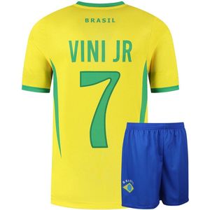 Brazilië - Voetbaltenue Thuis - Geel-Groen - Shirt en Broekje - Kinderen