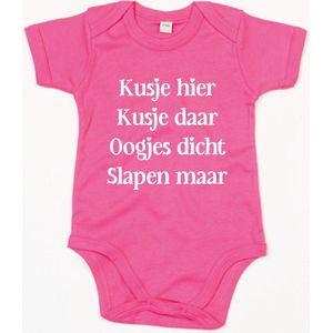 Rompertje Kusje Hier Kusje Daar-Fuchsia-3-6 Maanden