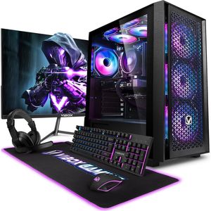 Vibox VIII-40 Gaming PC Set - Ryzen 5 5500 - RTX 4060 - 16GB RAM - 1TB NVMe SSD - Windows 11 - WiFi