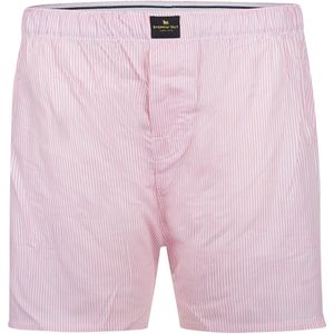 Steppin' Out Boxershort Poplin Streep Lichtroze - Maat S - Heren - Boxershorts