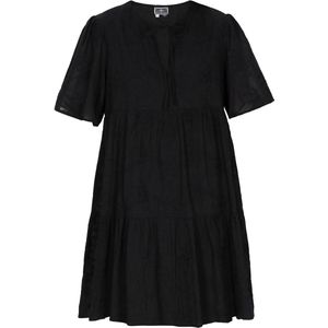 DreiMaster - Maritim - Jurk - A-lijn - Met Korte Pofmouwen - Bloemenborduursel