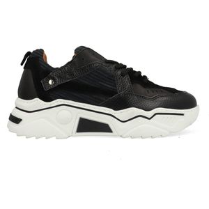 DWRS - Pluto - Sneakers - Zwart - Chunky Witte Zool