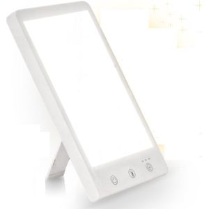 N.lux - Daglichtlamp met dimfunctie en timer - Lichttherapie - 2000 tot 12000 Lux - Winter depressie - Wit en warm wit licht - Daglichtlamp staand - Bureaulamp