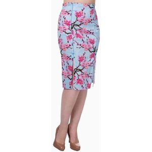 Dancing Days - Last Dance Kokerrok - Bloemen - 4XL - Blauw