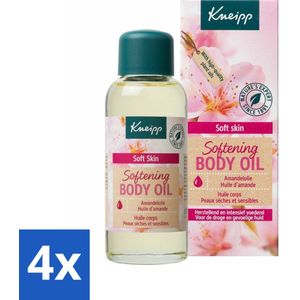 Kneipp - Huidolie - Soft Skin - Amandelbloesem - Voor zachte & soepele huid - 100 ml - Voordeelverpakking - 4 stuks