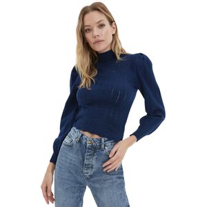 Trendyol Zwarte Opengewerkte Gebreide Trui