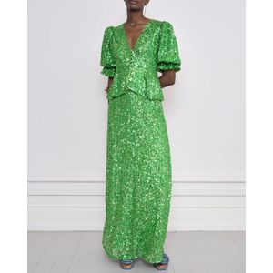 Notes Du Nord Hillary - Jurk - Pailletten - Groen - 38