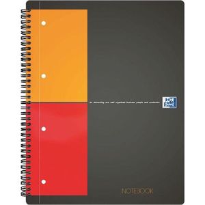 5 x Spiraalblok Oxford International Notebook A5+ ruit 5mm