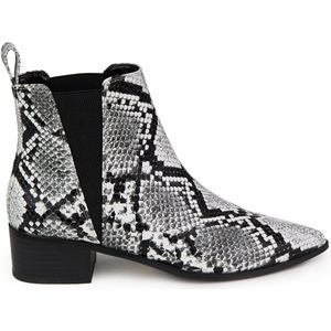 Buffalo - ZLN 0750 - Enkellaarsjes - Zwart/Wit - Snake Print