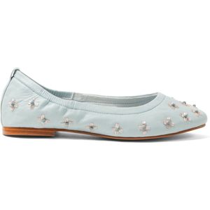Lazamani - Gracia Dames Ballerinas Leer Blue - Maat 38