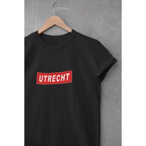 Shirt - Utrecht - Wurban Wear | Grappig shirt | Leuk cadeau| Unisex tshirt | FC Utrecht | Domtoren | Wit & Zwart