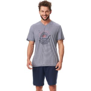 Key Katoenen Pyjama Heren Volwassenen | Korte Mouw Korte Broek | Shortama Heren | Pyama Heren Volwassenen | Kayak MNS 357 A23 M